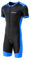 Sikma Herren Skinsuit Gepolsterter Einteiler Trisuit Bike Top Short - schwarz/blau - Größe S