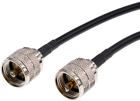 Oiyagai Cavo Coassiale PL259 Maschio-Maschio RG58 da 1 m – 50 Ohm Rame Puro per Radio CB, Ham, RF e Comunicazioni Antenna