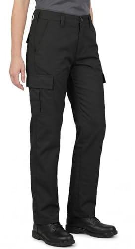 Lee Cooper Damen Arbeitshose Cargo Workwear Beruf(Schwarz, 40 EU / 30L)