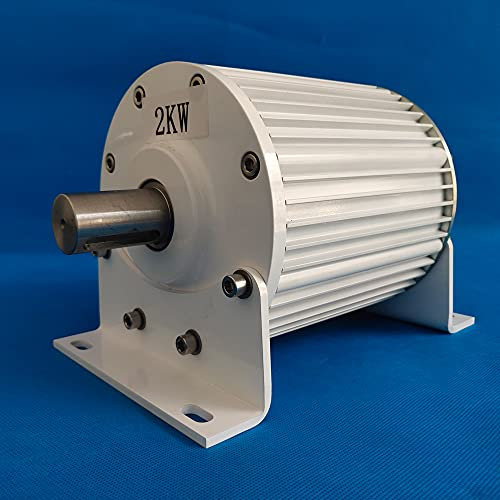 2000 W 3 Phasen getriebener Permanentmagnet Generator 24 V 48 V 96 V AC Lichtmaschine Wasser Wind Turbine Generator (24 V, mit Sockel)