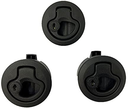 Haasweller 3X Pull Lock Möbelschloss wie Push Lock Schloss abschließbar für Wohnmobil Camper Ausbau Druckschloss