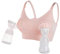 LEAPOVER Women Hands Free Breast Pump Breast Feeding Pump Pumping Bra Maternity Adjustable Nursing Bra (Pink M) B09JC9H9KN