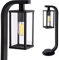max K O M F O R T - Standleuchte Außenleuchte Wegbeleuchtung E27 Schwarz IP44 Außenbeleuchtung Garten moderne 60cm Standlampe aus Aluminium RD1908-600