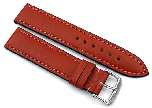 Sulla RIOS1931 Don 20mm hochqualitativer klassik Juchten Leder Armband handgemacht und handvernäht in Deutschland Cognac