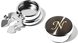 BRERA67 Knopfclips Herren für Hemd, personalisierte Manschettenknöpfe Herren Made in Italy mit Initialen N, Cufflinks for Men Hochzeit