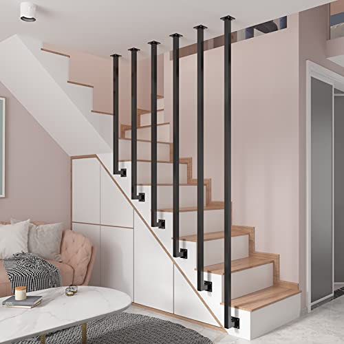 Stair Grab Bar Metal Transitional Handrail Wrought Iron Balustrade Posts | Safety Grab Rails Stair Railing Banister Handrail Fence Pole Garden Fencing Staircase Hand Rails ( Size : 85cm(33.5inch) )