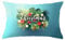 Dsnyu Kissenbezug mit Weihnachtsmotiv, Christmas On The Beach Blüht Kiefernblätter Kissenhülle Polyester, Blau Weihnachtskissenbezug für Wohnzimmer Schlafzimmer 30x50cm