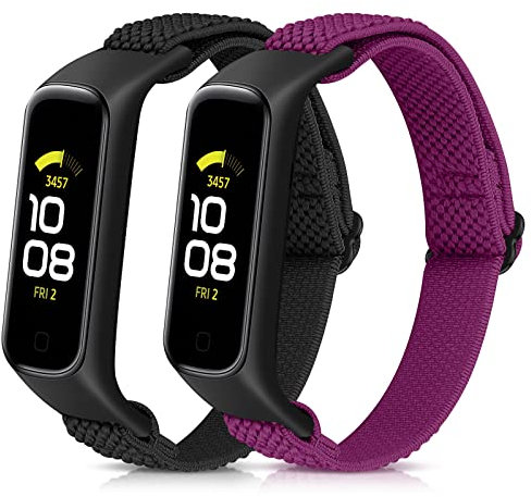 Vodtian Elastisch Armband Kompatibel mit Samsung Galaxy Fit 2 Armband für Damen Herren, Verstellbares Ersatzarmbänder Nylon Loop Sport Uhrenarmband für Galaxy Fit 2