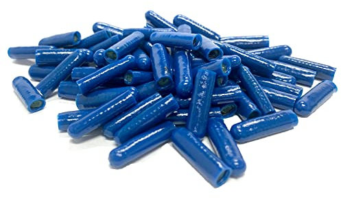 B Type Gel Filled Wire Connectors - Silicone Telephone Alarm Wire Crimp Bean Splice for Low Voltage Application, Blue (100 PCS)