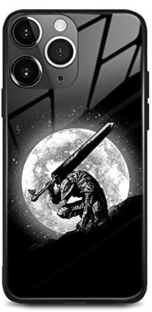HOSCLANS Japanische Anime-Hülle Anti-Drop-Cartoon-Schale Glas Manga Muster Mode Weiche Silikon Handyhülle (für iPhone 13, Berserker Klauenspuren Rüstung)
