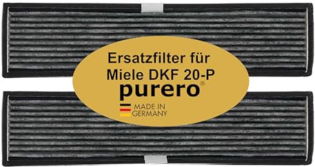 purero® Aktivkohlefilter - Ersatzfilter für Miele DKF 20-P - geeignet für Umluft DUU 2900 der Dunstabzugshauben DA 280x/290x - Made in Germany