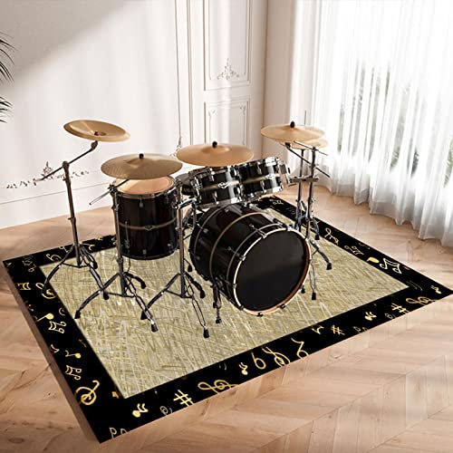 CDVR Alfombras Acusticas Alfombra Bateria Electronica Alfombra para Bateria Acustica Alfombras De Batería Acústico Tapete de Tambor Alfombrillas Insonorizada Antideslizantes 120 x 80 cm - Nueva 2023