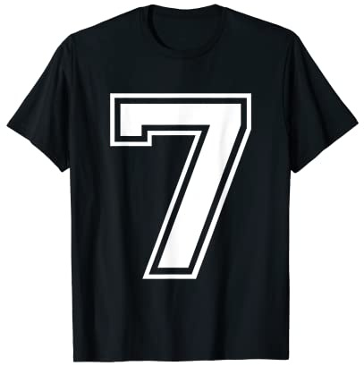 7 Sports Number Fan Best Player Number Game Winner Lucky T-Shirt