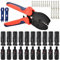 TMBMLPP Solar Crimping Tools Set, MC4 Crimping Tool Kit for 2.5/4/6mm² Solar Panel PV Cable, Solar Tool Kit - Solar Photovoltaic Pliers,Male Female Solar Panel Connectors,Spanner Wrench,Copper Needle