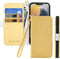 Tiyoo Flip Phone Case for iPhone 11 Pro, Premium Magnetic Wallet Case for Phone Protection, Lychee Pattern PU Leather with Card Slots & Wrist Strap, Shockproof Phone Cover for iPhone 11Pro, Yellow