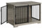 Hzuaneri Hundekäfig Möbel, 100cm hundebox für zuhause, Schiebetüren, Moderne hundebox Holz Indoor für kleine/mittlere/große Hunde, Hundekäfig für Zuhause, 60 x 100 x 68 cm, Hell Elfenbein DFC02305B