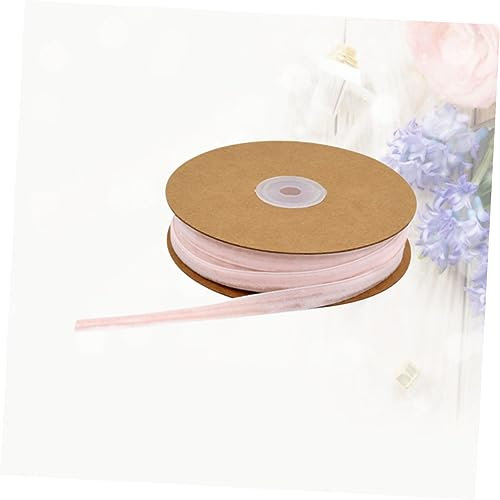 Gogogmee 1 Rolle Samtband Blumenstrauß Band Weihnachten Band Rose Hellrosa Weihnachten Draht Band Tuch Band DIY Bänder Urlaub Band DIY Plüsch Bänder Luxus Fliege