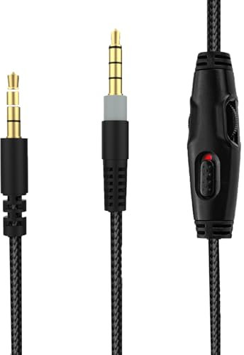 Cloud Alpha Ersatzkabel für HyperX Cloud Alpha, Cloud Mix, Cloud Flight, Logitech G633, G933 Gaming-Headset, 3,5 mm Audio-Aux-Kabel mit Inline-Stummschaltung und Lautstärkeregler (kein Mikrofon, 1,5