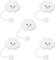Stück Strohhüllen Cloud Strohhülle Cloud Cloud Straw Toppe Traw Covers Cap Cloud für wiederverwendbare Cloud-Form-Strohschutz Geruchsvernichter Kaufen (White, One Size)