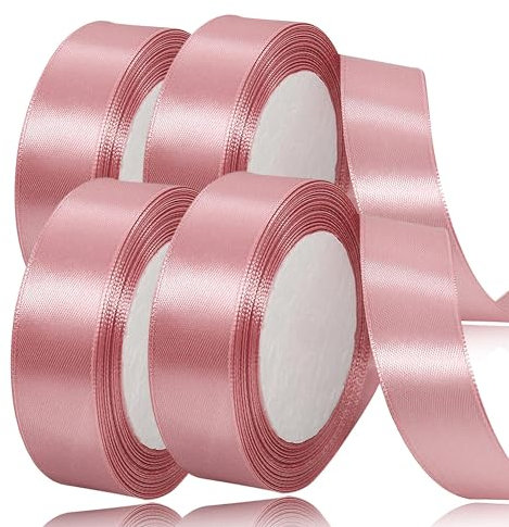 laeeyin Ruban de satin de 88 m de large 20 mm de large Ruban cadeau de mariage Parfait pour les mariages, les anniversaires et les occasions festives (rose)