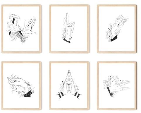 TwoDays Anime Poster, Jjk inspirierte minimalistische Wandkunst, Jujutsu-Raumdekoration für Schlafzimmer, japanischer Manga-Merch für Fans, Geschenke, Gojo-Drucke für Wohnung. (20,3 x 25,4 cm, 6