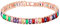 Uloveido Rose Gold Plated 2.5 * 6mm AAA+ Rectangle Cut Multicolor Cubic Zirconia Tennis Bracelet for Women YA4537 (Rose Gold-Multi-6.5 inch)