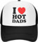 BDJYHACP Baseballkappe Snapback Sonnenhut I Love Hot Dads individuelle Baseballkappe für Männer und Frauen verstellbare Trucker-Mütze Sommersport-Hüte Snapback Männer und Frauen