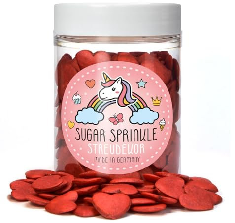 Sugar Sprinkles Tortendeko Streudekor - Rote Jumbo Herzen