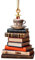 3D-Bücherregal, Weihnachtsanhänger, flach, bedruckt, Buch, Hunde, Fenster, Weihnachtsgeschenke, Baum, P7E5, Basteln, Hängedekoration, Ye Drop