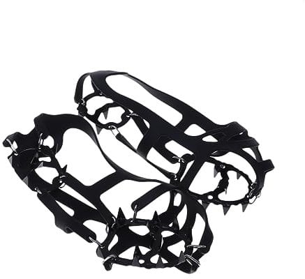 CALLARON Ice Grippers for Shoes and Boots Tooth Silicone Crampons Non-slip Climbing Gear for Outdoor Ice and Mud
