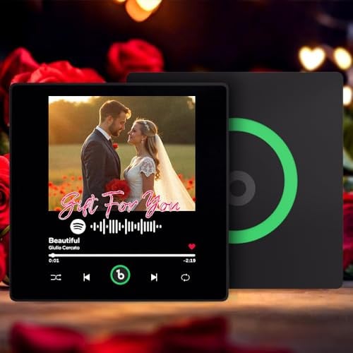 Kühlschrankmagnet mit Musik Spotify Fotomagnete Personalisiert Musik Kühlschrankmagnete Selbst Gestalten Personalisierte Fotogeschenke für Männer Freunde Musikgeschenke für Valentinstag Geburtstag