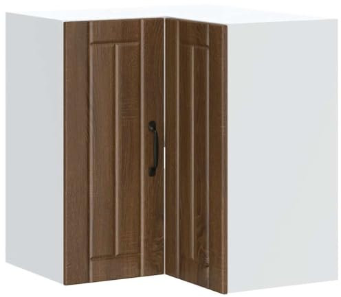 vidaXL Mueble de Cocina Esquina Pared Lucca Roble marrón