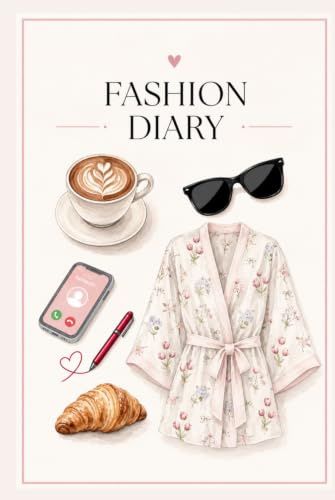 FASHION DIARY - Notebook: with beautiful inspiring phrases and images and 200 pages to write in this fabulous journal. (FASHION DIARY COLOREANDO BOOKS)