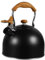 GALPADA 1 Pz. bollitore versare stufa a legna bollente automatico adatto caffettiera macchinetta caffe coffee machine macchine per caffe piano cottura gas teiera sibilante plastica Black
