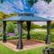 BRAST® Pavillon Aluminium Pagode 4x4m | viele Modelle & Farben | inkl. Moskitonetz | festes Dach | wasserdicht | stabil |UV-Schutz | Grau