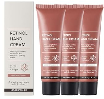 Retinol Anti-Aging Handcreme, Retinol Moisture Hand Cream für Nahrhafte Hand, Leichte Anti-Aging-Hand-Feuchtigkeitscreme für Handfalten, Aufhellung, Protect Skin (3PC, 150ml)