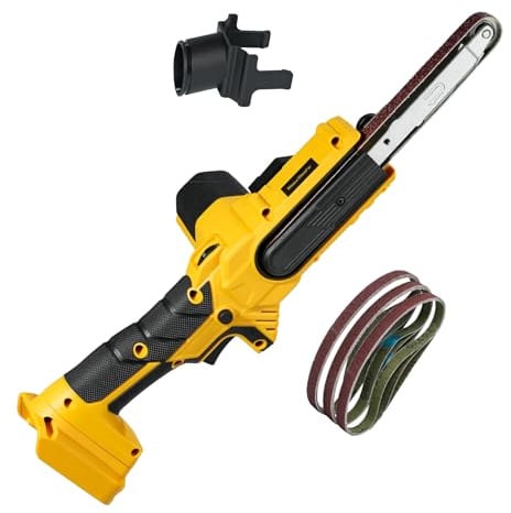 Cordless Band File Sander(Tool Only) | Finger Belt Sander with 6 Variable Speed, 1/2x18 Belt, for Woodworking, Paint & Metal Rust Removal, DIY (Tool Only)