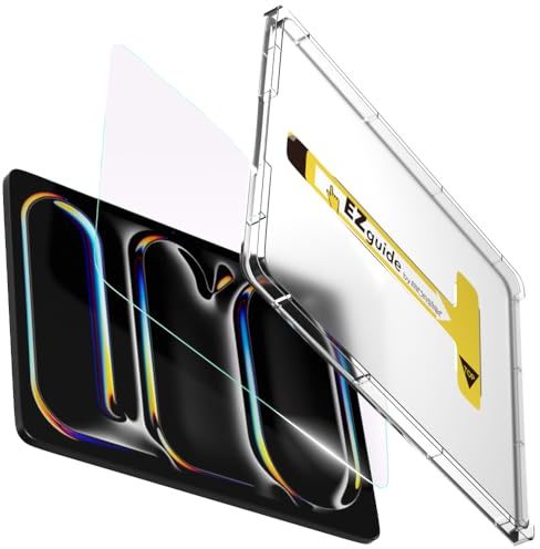 BELLEMOND Tempered Glass Screen Protector designed for iPad Pro 13 (M5, 2025/M4, 2024) - Anti Blue Light filter「EZ Guide」Alignment Kit for Flawless Installation, 10H Hardness - Designed in Japan