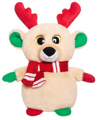 My OLi 7inch/17.7cm Rentier Weihnachts-Plüschtier - Weiches Rentier Kuscheltier mit Schal - Festliches Geschenk & Deko für Kinder Deutschland