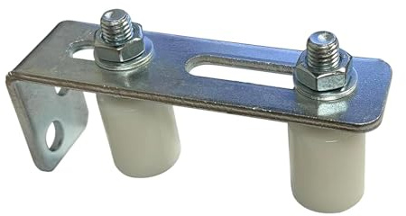 predolo Rouleau de Guidage pour Portail Coulissant avec Support en L, Galets de Guidage Coulissants, Suport Galet Maintien Portail Coulissant, Pièces de Rechange Universelles, Mouvement Fluide, Blanc