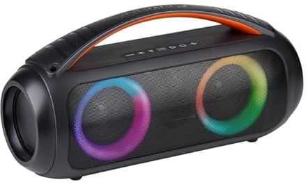 Boombox Bluetooth Lautsprecher 20W - Musikbox Bluetooth mit RGB Licht - Tragbarer Speaker mit AUX USB TF Bass Boost und TWS Funktion