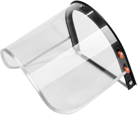 NIYANGLE Transparenter Spritzschutz Gesichtsschutz mit Aluminiumhalterung Leichtes PVC Visier für Schutzhelm Vielseitiger Schutzschild zum Schleifen Polieren und Schneiden