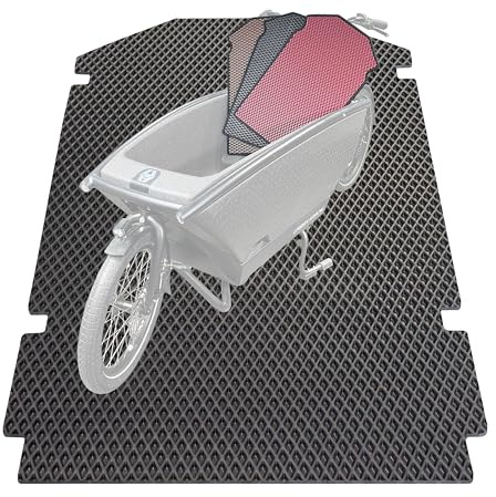 EVA Drive Premium Schutzmatte für Urban Arrow mit Zwei Sitzbänken | Passgenaue Fußmatte | Rutschfester Bodenmatte Teppich | Lastenrad Zubehör | Pflegeleicht & Umweltfreundlich | Schwarz OE