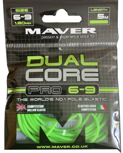 NEW! Maver Dual Core Pro Match Pole Elastic Size 6-9 5.0m, Green