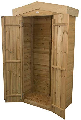 Forest Garden Shiplap Apex Tall Garden Store 1.1m x 0.5m Pressure Treated Wooden Patio Shed