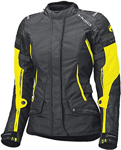 Held Motorradjacke mit Protektoren Motorrad Jacke Molto Damen Textiljacke GTX schwarz/Neongelb L, Tourer, Ganzjährig