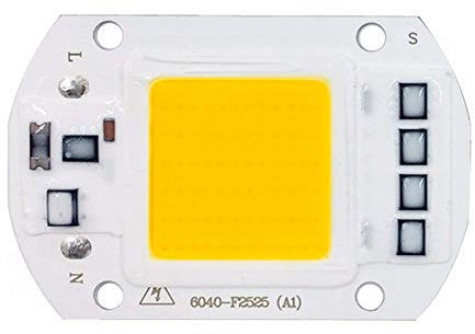 WeiXuan Puce COB LED 50W rectangulaire, entrée AC 220 V, lampe pilote IC intelligente intégrée, pour projecteur de bricolage, blanc chaud