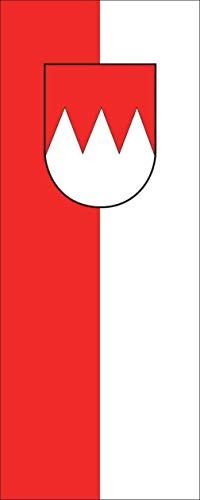 flaggenmeer® Flagge Franken 110 g/m² ca. 300 x 120 cm mit Hohlsaum für Ausleger