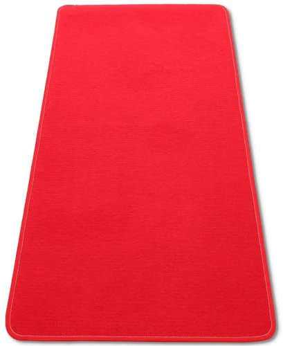 Casatessile Tappeto Cucina passatoia Antiscivolo Largo 50 cm. Tinta Unita VELLUTATA Corsia Lavello, Tappeti Multiuso Lavabile. - Rosso, 150 cm.