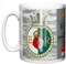 Royal Navy HMS Queen Elizabeth Aircraft Carrier Ceramic Mug, Crest Name Pennant Number R08